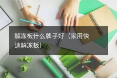 解冻板什么牌子好（家用快速解冻板）