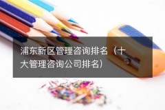 浦东新区管理咨询排名（十大管理咨询公司排名）